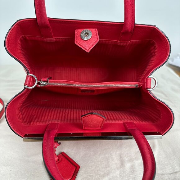 Fendi Red Petit 2Jours Leather Satchel - Picture 9 of 16